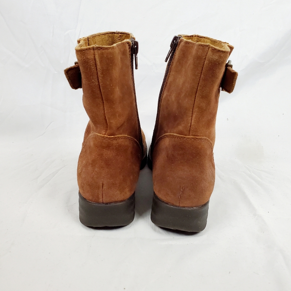 Born Eila Brown Suede Boot Buckle Detail - Picture 7 of 11